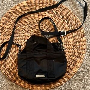****SOLD*******Victorias Secret Black Nylon Crossbody Bag Purse Bucket Bag Small